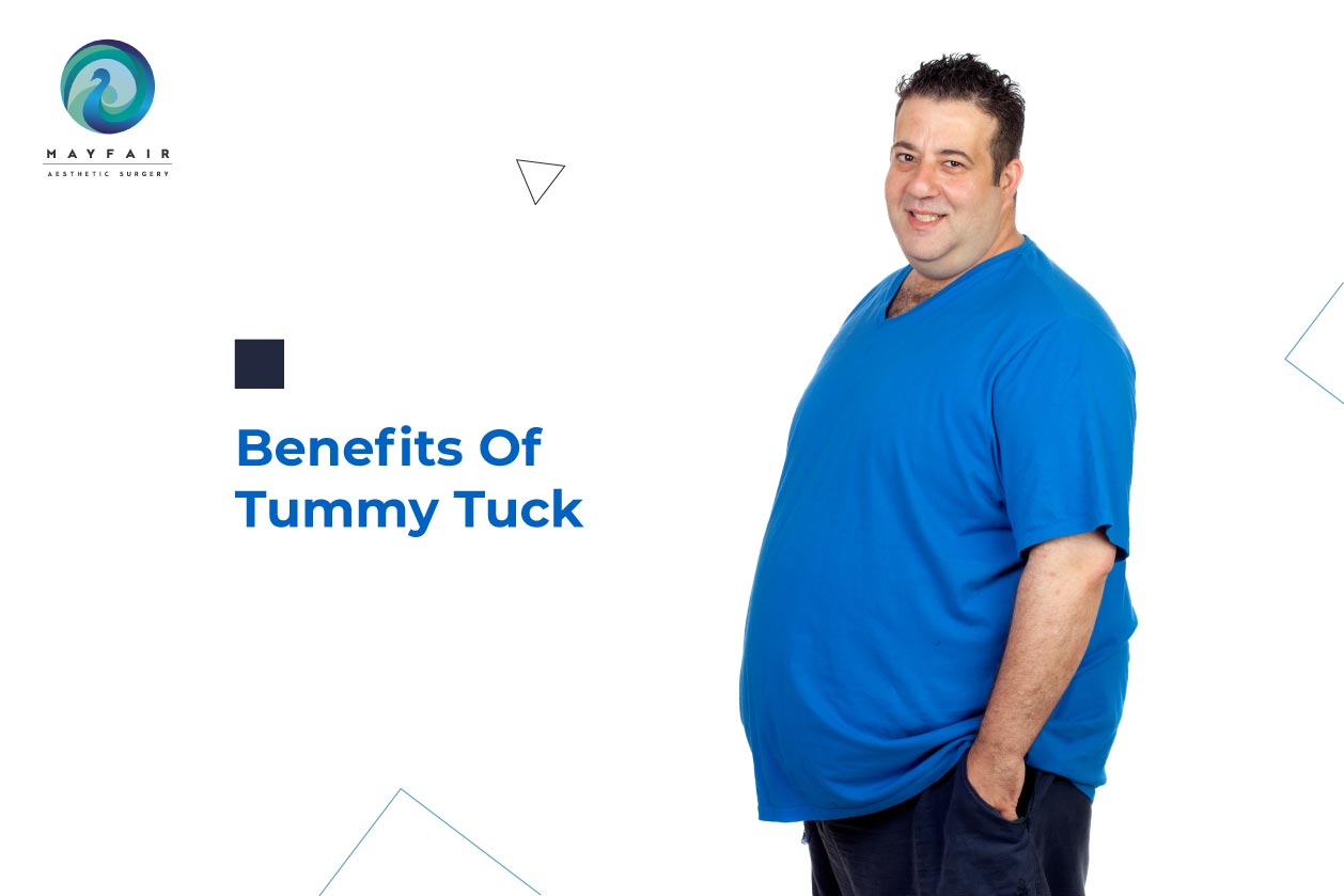 A fat guy thinking of Benefits Of Tummy Tuck