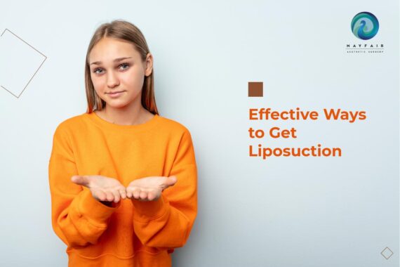 A girl thinking about types of liposuction
