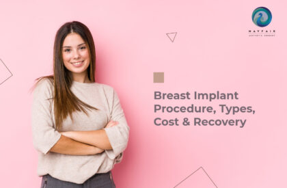 A girl after Breast Implant Surgery