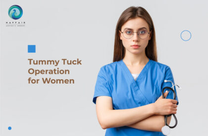 A doctor saying Tummy Tuck for Women